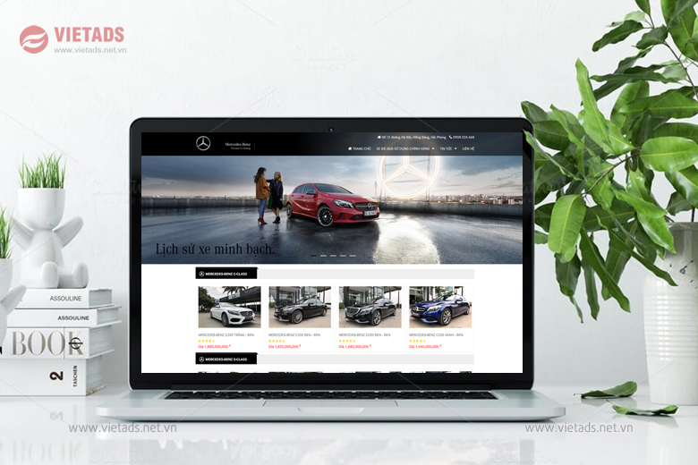 Mẫu thiết kế web bán xe ô tô đẹp Mercedes-Benz