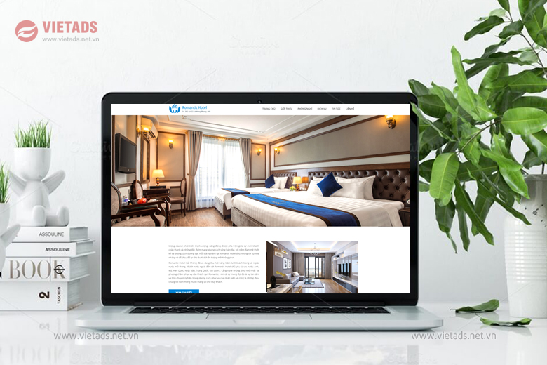 Thiết kế website khách sạn cao cấp Romantic Hotel