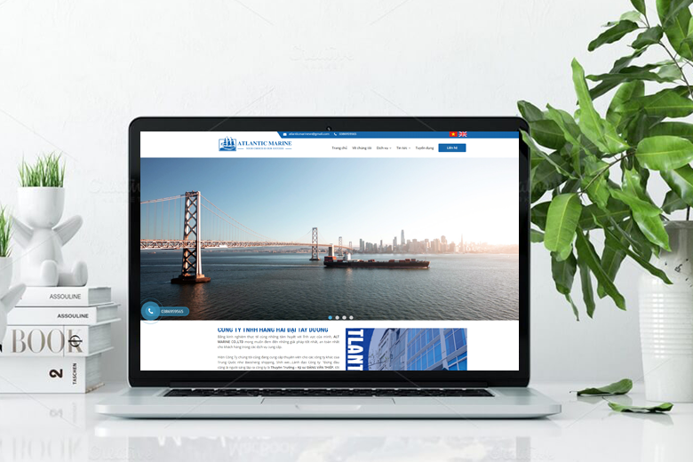 Thiết kế website doanh nghiệp vận tải hàng hải đẹp