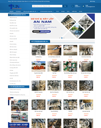 Mẫu website sản xuất xà điện, cung cấp vật tư ngành điện chuyên nghiệp