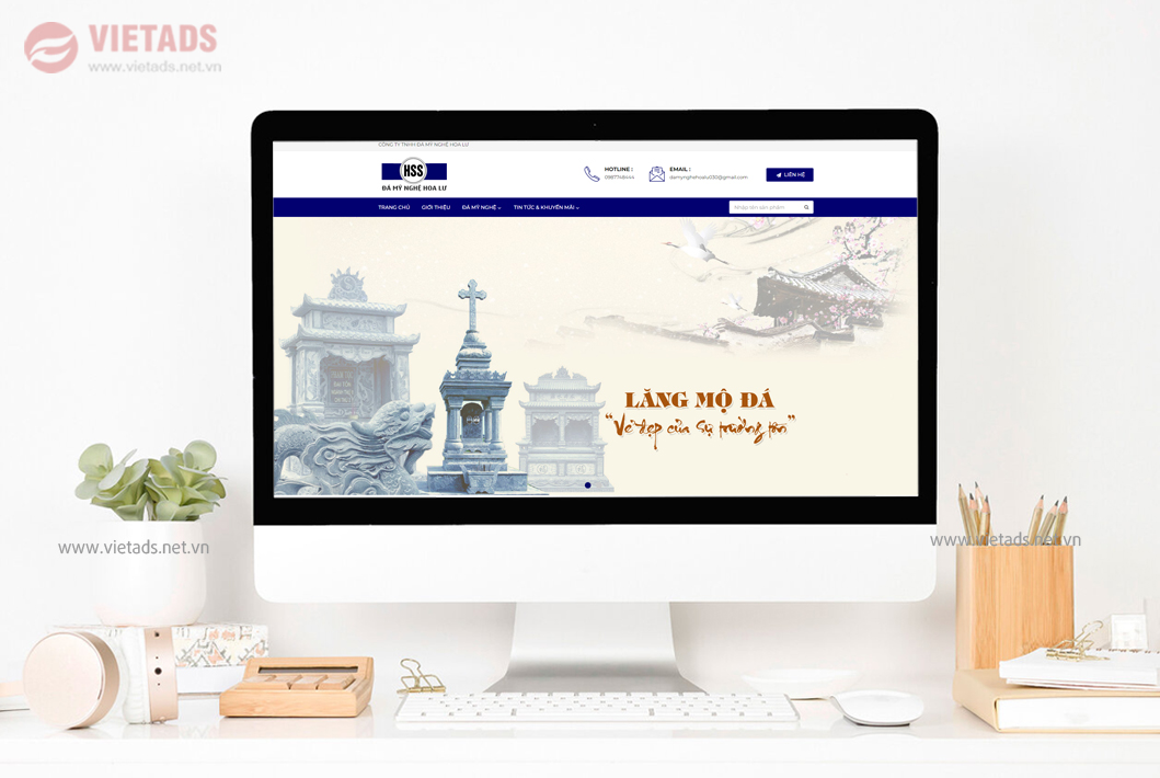 Thiết kế website đá mỹ nghệ, lăng mộ đá Hoa Lư Ninh Bình