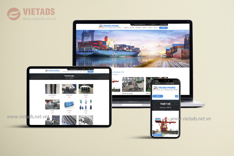 Ấn tượng với mẫu thiết kế website Logistics của VIETADS