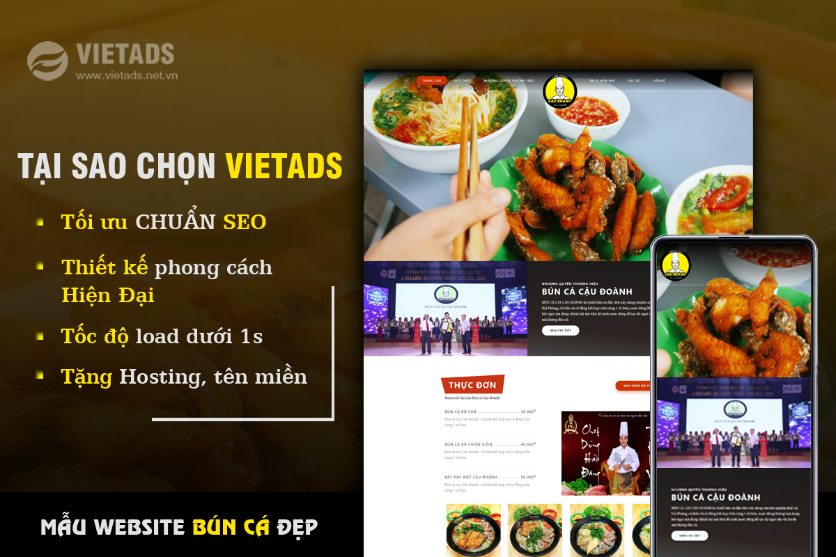 VIETADS- Thiết kế website thương hiệu nhượng quyền đẹp, uy tín hàng đầu