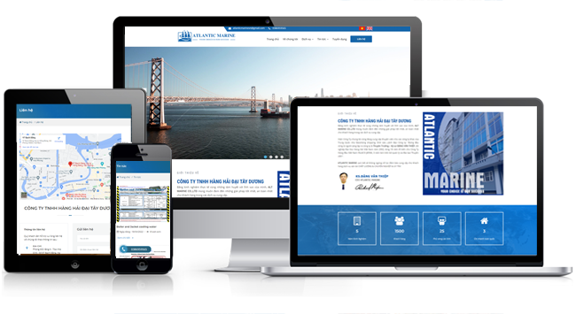VIETADS thiết kế website vận tải hàng hải đẹp, chuyên nghiệp hàng đầu hiện nay