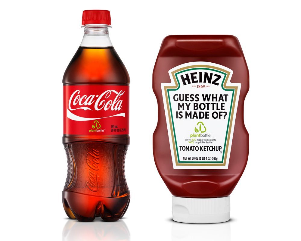 Heinz Ketchup và mẫu bao bì PlantBottle sử dụng công nghệ của Coca-Cola 