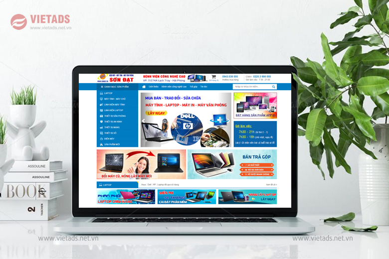 Thiết kế website cho Bệnh Viện Công Nghệ Cao Sơn Đạt, Hải Phòng- VIETADS