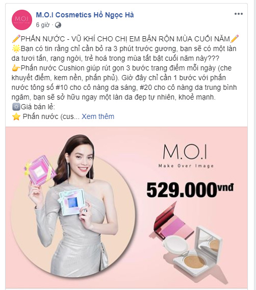 Stt bán mỹ phẩm thương hiệu M.O.I của Ha Hồ