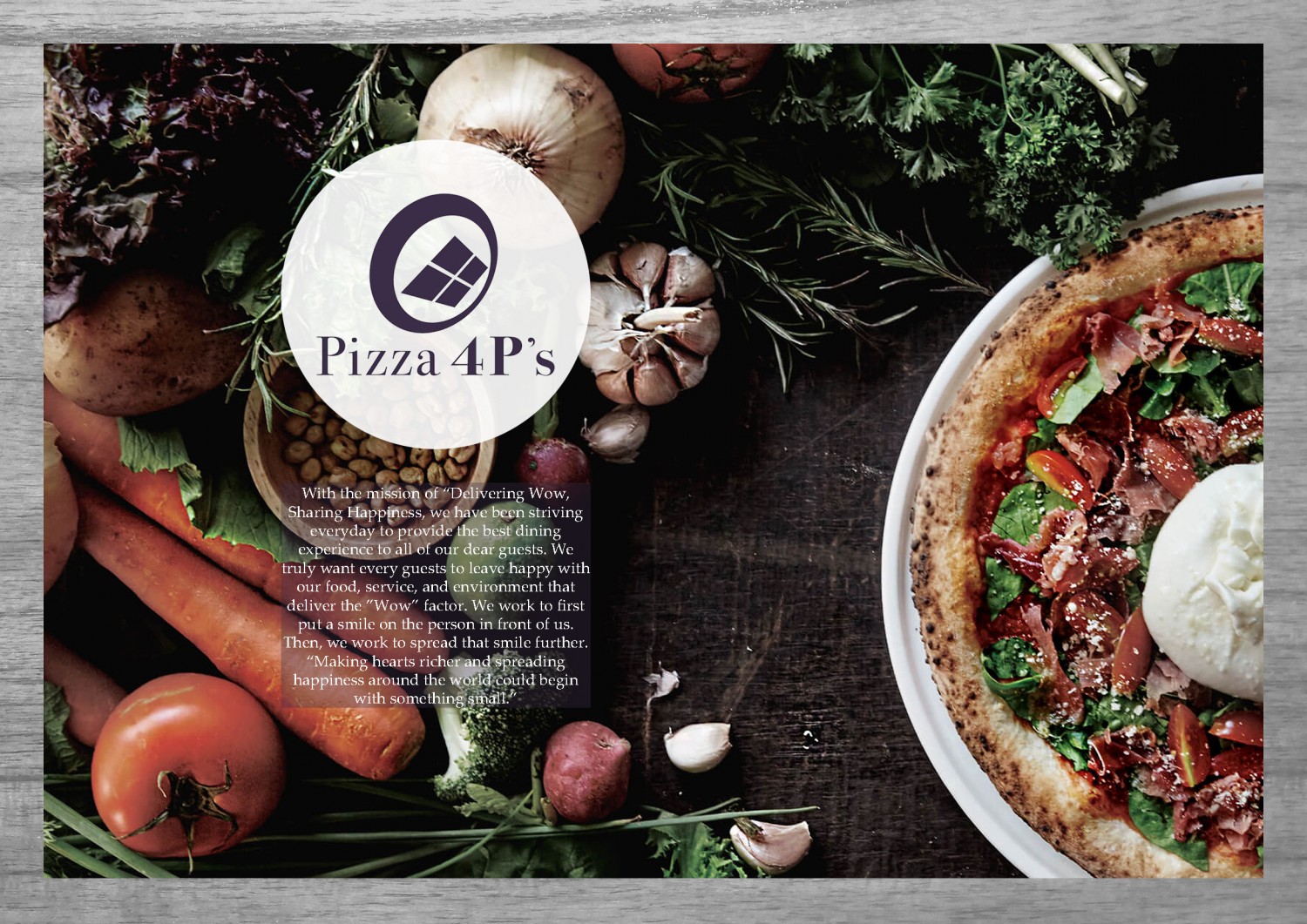 Pizza 4P’s gây ấn tượng với thực khách bởi pizza ở đây được nướng trực tiếp bằng than củi 